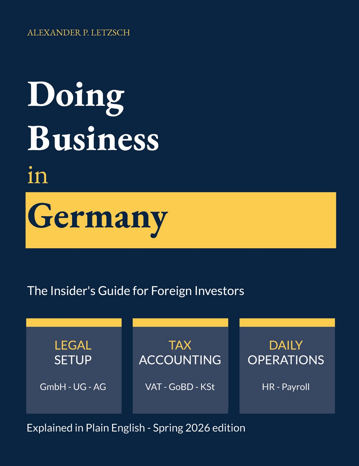 Softcover edition of Doing Business in Germany